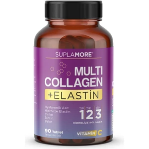 Suplamore Kolajen Multi Collagen & Elastin Tip1 Tip2 Tip3 Hidrolize Kolajen 90 Tablet