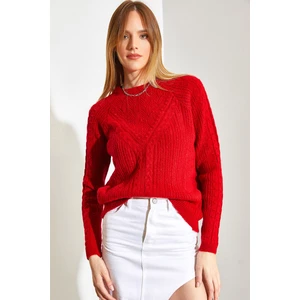 Kadın Desenli Triko Kazak