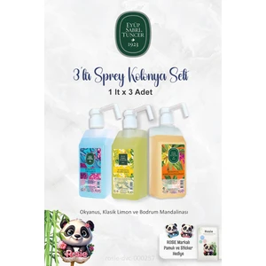 Eyüp Sabri Tuncer 1 Litrelik Sprey Kolonya Bodrum Mandalinası, Okyanus,Limon Ve Rosıe