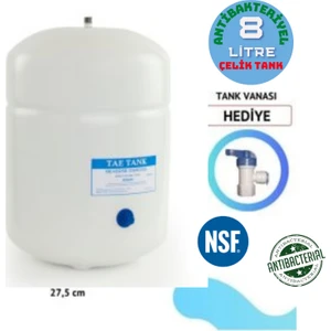 Aqua Deutsche 8 Litre (2.2 Galon) Çelik Su Arıtma Cihazı Tankı