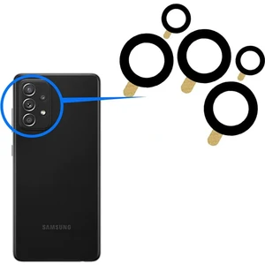 Samsung Galaxy A52S Arka Kamera Camı Lens Yapışkanlı
