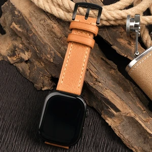 Apple Watch Kordon 38MM 40MM 41MM Seri 3 4 5 6 7 Se 8 9 Uyumlu Hakiki Deri Kayış Taba