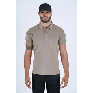 Astüm Askeri Malzeme Tactical Tshirt Kısa Kol Bej Polo Yaka Combat Tactical 802
