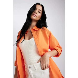 Fall in Love Regular Fit Pamuklu Plaj Gömleği W8241AZ23SP