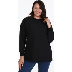Jakarlı Bisiklet Yaka Sweatshirt
