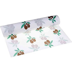 Tek Kullanımlık Kağıt Laminelli Masa Örtüsü - 100X150 Cm. - Zeytin Desenli -16 Yaprak 1 Rulo