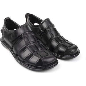 Castle Black 8520 Ortopedik Hakiki Deri Erkek Sandalet Ayakkabı