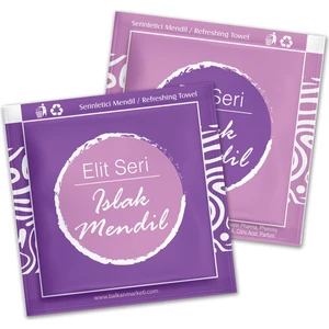 Baskılı Tek Kullanımlık Elit Seri Islak Mendil 250 Adet (8X8CM) Kare