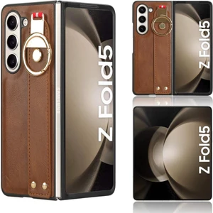 SZY Market Samsung Galaxy Z Için Kılıf Fold 5 Uyumluluk Bilek Kayışı Kolaylık Pu (Yurt Dışından)