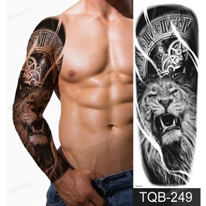 Gerçekci Geçici  Aslan Kol Kaplama Tattoo Dövme Modelleri