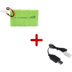 Oyuncak Araba Bataryası 7.2V 2700MAH Tamiya Soket ve 7.2V 2li Tamiya Soketli USB Şarj Cihazı