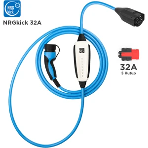 32A 22KW 5m Wifi+Bluetooth Mobil Elektrikli Araç Şarj Istasyonu