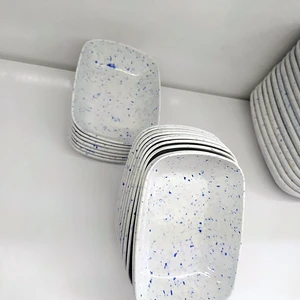 6 Adet Melamin Kayık Tabak 18X14 cm Salata Kahvaltı Tabağı Hesaplı Meze Çerez Sosluk Sunumluk
