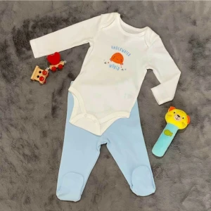 Pieros Baby 0049 Erkek Bebek Açık Mavi 2li Takım