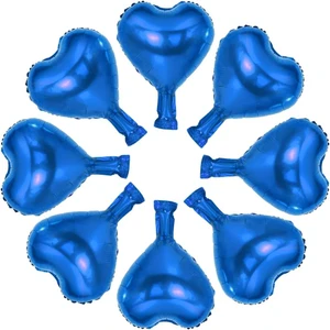 5 inç Mini Kalp Folyo Balon Mavi 5 Adet