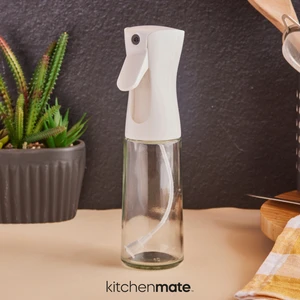 Kitchen Line Sprey Yağdanlık Sıvı Yağ Spreyi Yağlık Air Fryer Da Yağ Tasarruf Edin Zeytinyağı Için Beyaz 300ML