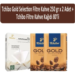 Gold Selection Filtre Kahve 250 gr x 2 Adet + Tchibo Filtre Kahve Kağıdı 80'li