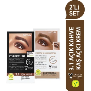 2'Li Set Kaş Boyası  3.1 Açık Kahve + Kaş Açıcı Krem (Vegan)