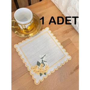 Nakış Konsept Bahar Dalı Desen Işlemeli 1 Adet Kokteyl Peçete