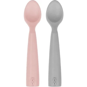 Oioi 2'li Nam Nam Silikon Mama Kaşığı Pink/powder Grey 1140017