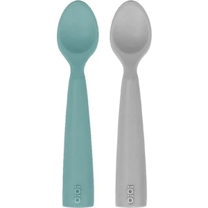 Oioi Nam Nam Kaşık 2li 6+ Ay Aqua Green - Powder Grey