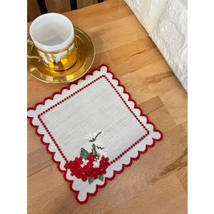 Nakış Konsept Bahar Dalı Desen Işlemeli 1 Adet Kokteyl Peçete