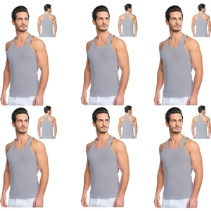 Belifanti Collection Erkek Pamuklu 6 Adet Gri Sporcu Atlet 6'lı Set