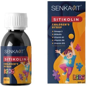 Kids Sitikolin + Omega 3 + Vitamin B1 +B6 + B12 Içeren 100 Ml Şurup