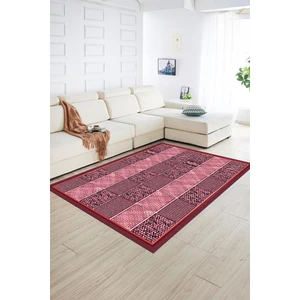 Napoli Home Dijital Baskılı Kaymaz Yıkanabilir Jüt-Hasır Desen Yolluk Mutfak Salon Halısı, N-Jüt-02-Kırmızı,