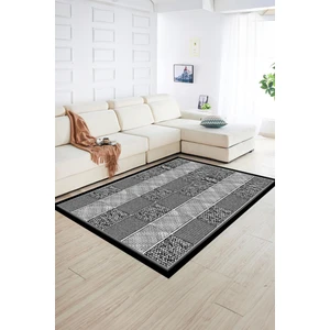 Napoli Home Dijital Baskılı Kaymaz Yıkanabilir Jüt-Hasır Desen Yolluk Mutfak Salon Halısı, N-Jüt-02-Gri,