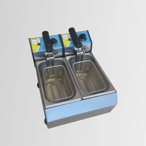 5+5 Lt Elektrikli Fritöz Çiftli Kapaklı