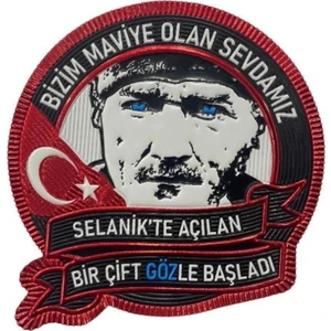 Astüm Askeri Malzeme "bizim Maviye Olan Sevdamız" Yazılı Atatürk Patch - Plastik Peç