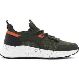 Erkek Yeşil Bağcıklı Kumaş Sneaker