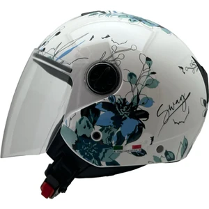 715 Irıs Beyaz-Mavi Kask