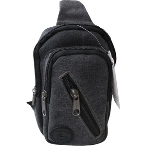 Tek Omuz Çantası Askılı Göğüs Çapraz Body Bag 3 Bölmeli Kadın Erkek Sırt Çantası Crossbody Spor Çanta Kanvas Kumaş Spor Çantası Su Geçirmez 20X15X10 Siyah
