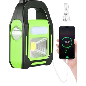 HB-9707A-1 3 Kademeli USB Çıkışlı Şarjlı Solar Lamba