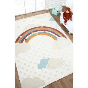 Eliz Home Yıkanabilir Bebek Çocuk Odası Halısı Gökkuşak Desenli Leke Tutmaz Ayaz 10