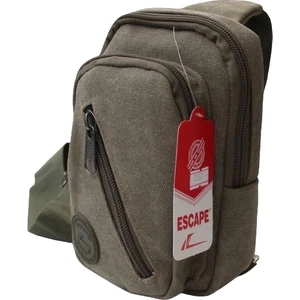 Tek Omuz Çantası Askılı Göğüs Çapraz Body Bag 3 Bölmeli Kadın Erkek Sırt Çantası Crossbody Spor Çanta Kanvas Kumaş Spor Çantası Su Geçirmez 20X15X12 Yeşil