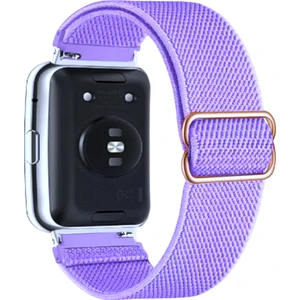 Watch Fit Uyumlu Örgü Tokalı Kordon Ve Pim Çevirici Aparatı Lila