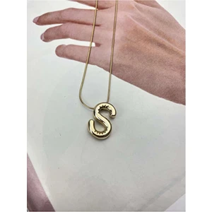 Mln Moda Kişiye Özel Çelik Balon Harf Kolye (S) 45CM