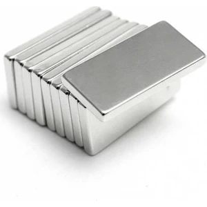 Dünya Magnet 10 Adet Köşeli Neodyum Mıknatıs Dikdörtgen 20X8X2 mm