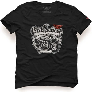 Old School Motorcu Tasarım Tişört