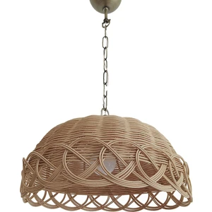 Belkıs Rattan Rattan Bambu Hasır Sarkıt Avize 35 cm