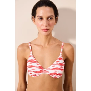 Marine Fish Balenli Dokulu Çok Renkli Bikini Üstü