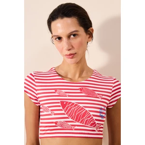 Finy Tee Çizgili Bikini Üstü