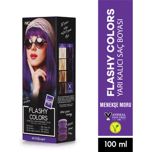 Flashy Colors (Vegan)  Menekşe Moru Direkt Uygulanan Yarı Kalıcı Saç Boyası 100ML