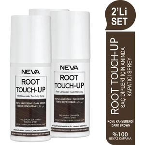 Root Touch-Up 2'li Set  Koyu Kahve Saç Dipleri Için Anında Kapatıcı Sprey 75ML