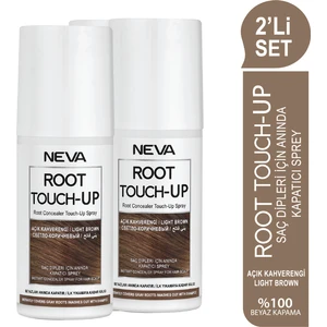 Root Touch-Up 2'li Set  Açık Kahve Saç Dipleri Için Anında Kapatıcı Sprey 75ML