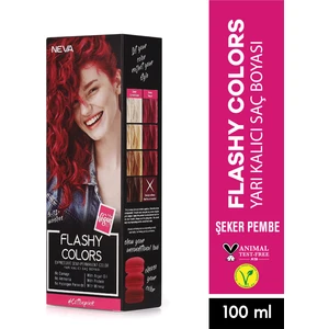Flashy Colors (Vegan)  Şeker Pembe Direkt Uygulanan Yarı Kalıcı Saç Boyası 100ML