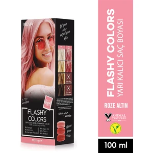 Flashy Colors (Vegan)  Roze Altın Direkt Uygulanan Yarı Kalıcı Saç Boyası 100ML
